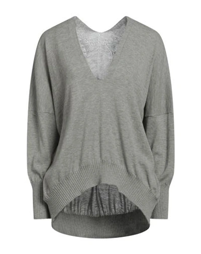 Liviana Conti Woman Sweater Light Grey Size L Virgin Wool