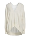 Liviana Conti Woman Sweater Off White Size Xl Virgin Wool