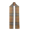 BURBERRY WOOL-SILK REVERSIBLE CHECK SCARF