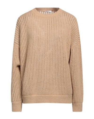 Peserico Woman Sweater Sand Size 12 Baby Alpaca Wool, Polyamide, Virgin Wool, Polyester In Beige