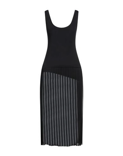 Kontatto Woman Midi Dress Black Size Onesize Viscose, Elastane In Black