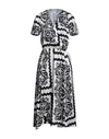 Biancoghiaccio Woman Midi Dress Light Grey Size 10 Polyester