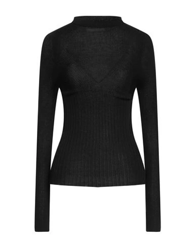 Erika Cavallini Woman Turtleneck Black Size L Virgin Wool