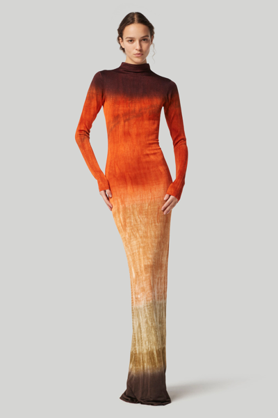 chinese dress ladies Neon Coral Chevron Maxi Dress with Back Bow – Saved by the Dress main image 0