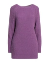 Caractere Caractère Woman Sweater Mauve Size 2 Acrylic, Polyamide, Alpaca Wool, Virgin Wool In Purple