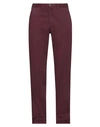 Barbour Man Pants Garnet Size 40 Cotton, Elastane In Red