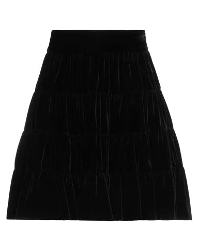 Sandro Woman Mini Skirt Black Size 10 Viscose, Polyamide