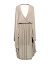 Agnona Woman Midi Dress Khaki Size S Viscose, Cashmere In Beige