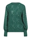 Alberta Ferretti Woman Sweater Green Size 6 Mohair Wool, Polyamide, Virgin Wool, Elastane