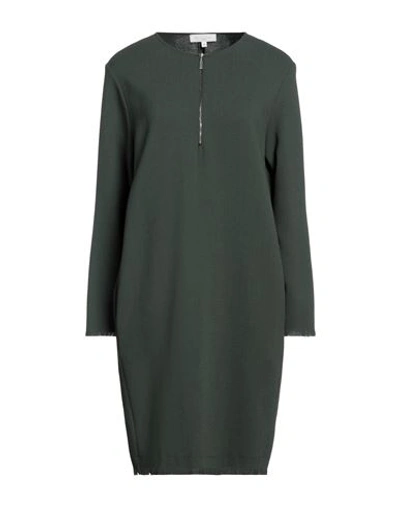 Antonelli Woman Mini Dress Military Green Size 6 Virgin Wool, Polyamide, Elastane