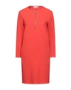 Antonelli Woman Mini Dress Tomato Red Size 4 Virgin Wool, Polyamide, Elastane