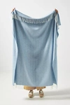 Lands Downunder Solid Herringbone Throw Blanket By  In Blue Size L