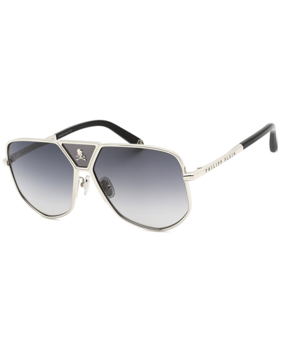 Philipp Plein Unisex Spp009v 61mm Sunglasses In Silver