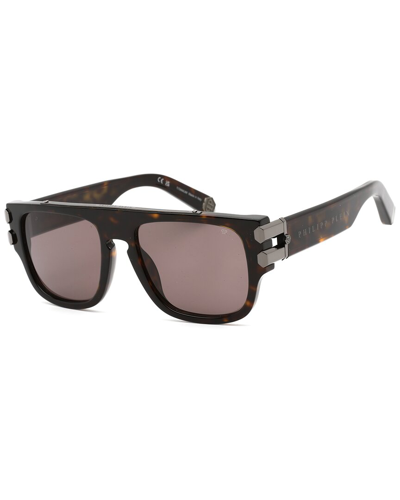 Philipp Plein Unisex Spp011m 55mm Sunglasses In Brown