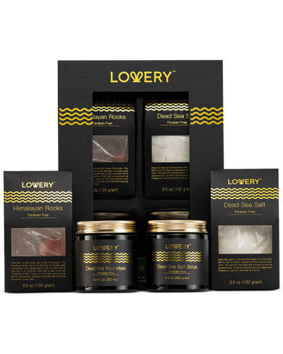 Lovery Dead-sea Minerals Spa Gift Box - Women & Men, Handmade Aromatherapy Care In Black