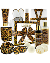 LOVERY LOVERY LEOPARD DESIGN 17PC BATH AND BODY CARE SET