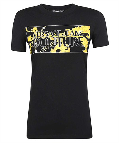 Versace Jeans Couture Logo Couture-print T-shirt In Black