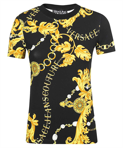 Versace Jeans Couture Chain Couture T-shirt In Black