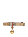 Burberry Check Small Dog Collar In Beige
