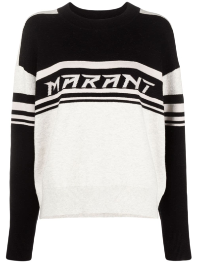 Isabel Marant Étoile Isabel Marant Etoile Black Wool-blend Sweater In Multi