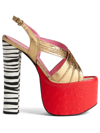 DSQUARED2 COLOUR-BLOCK PLATFORM SANDALS