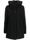 Fay Toggle-fastening Detail Hooded Coat In Black