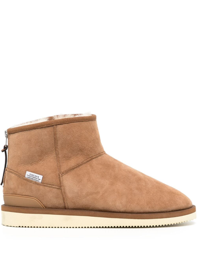 Suicoke Back Zip Boots In Brown