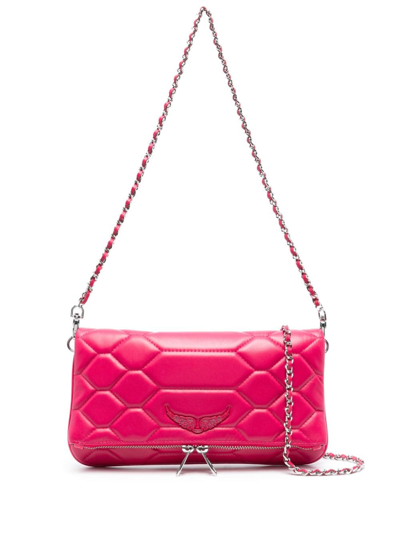 Zadig & Voltaire Large Rock Quilted Crossbody Bag In Pink