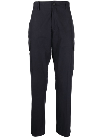 Paul Smith Straight-leg Cargo Trousers In Blue