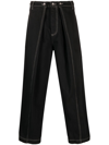 HENRIK VIBSKOV CANNED BOX-PLEAT TAPERED TROUSERS