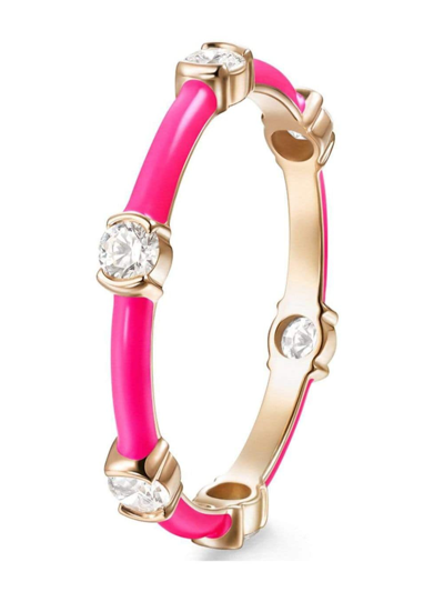 Melissa Kaye 18kt Rose Gold Zea Diamond Ring In Pink