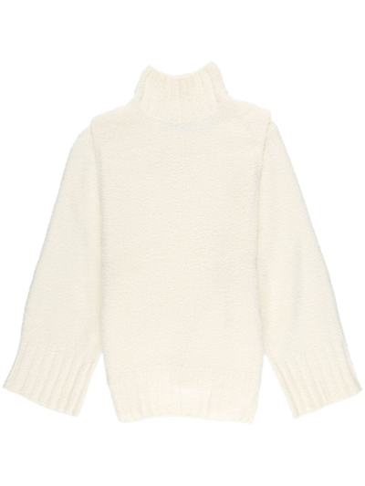 Christopher Esber Escapee Layered High-neck Jumper In Neutrals