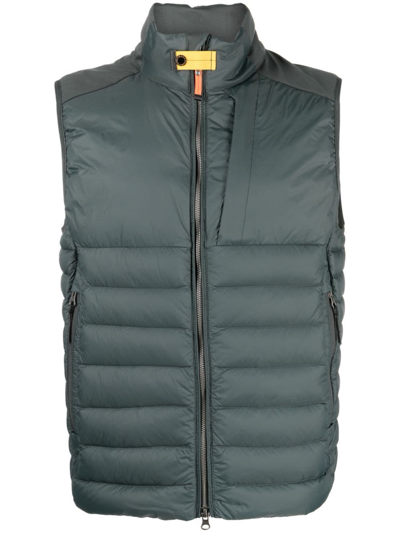 Parajumpers High Neck Zip-up Gilet In Green