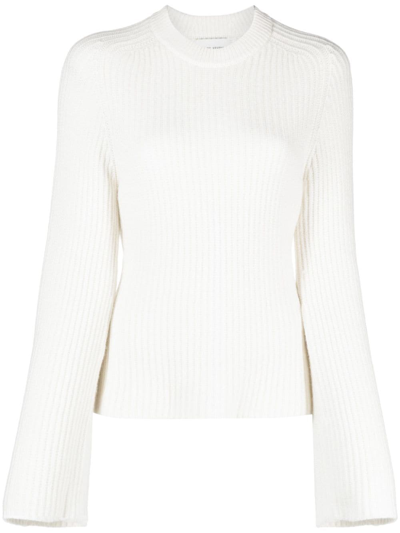 Loulou Studio Kota Bell-sleeve Cashmere Jumper In White