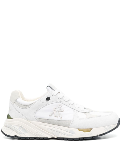 Premiata Mase Panelled Sneakers In Bianco