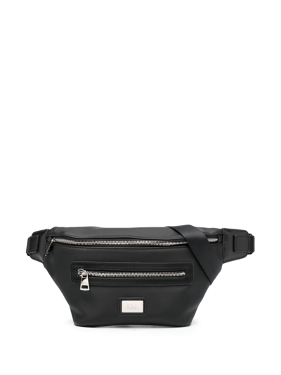 Karl Lagerfeld Logo-patch Belt Bag In Black