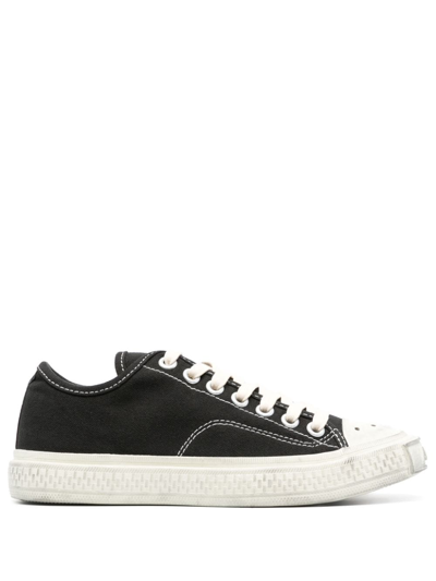 Acne Studios Ballow Tag Distressed-effect Trainers In Black