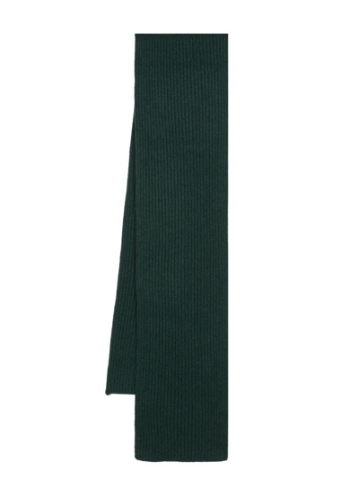 Boglioli Ribbed-knit Cashmere Scarf In Green