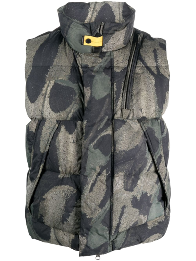 Parajumpers Graphic-print Padded Gilet In Green