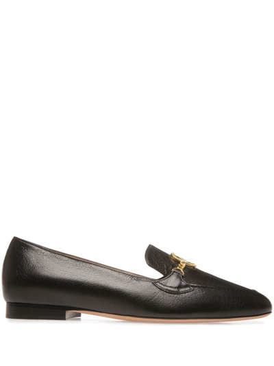 Bally O'brien Grained Loafers In Black