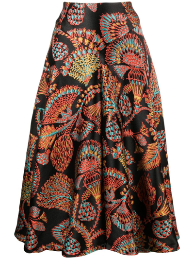 LA DOUBLEJ MILANO JACQUARD MIDI SKIRT