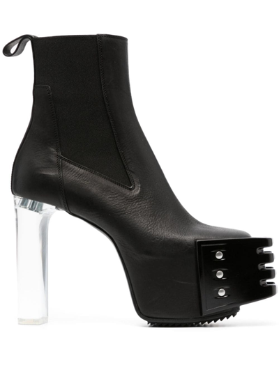 Rick Owens 13mm Rivet-detailling Platform Boots In Black