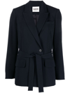 CLAUDIE PIERLOT DOUBLE-BREASTED BELTED BLAZER