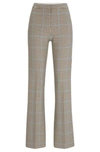 Hugo Boss Regular-fit Trousers In Checked Stretch Material In Patterned