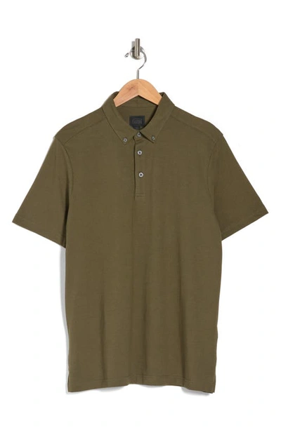 14th & Union Short Sleeve Coolmax Polo In Olive Night