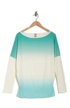 Go Couture Boat Neck Pullover In Blue Perennial