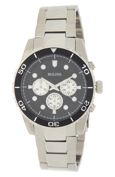 Bulova 3-hand Quartz Stainless Steel Bracelet Watch, 44mm In White