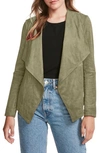 Bb Dakota By Steve Madden Wade Faux Suede Jacket In Dusty Olive