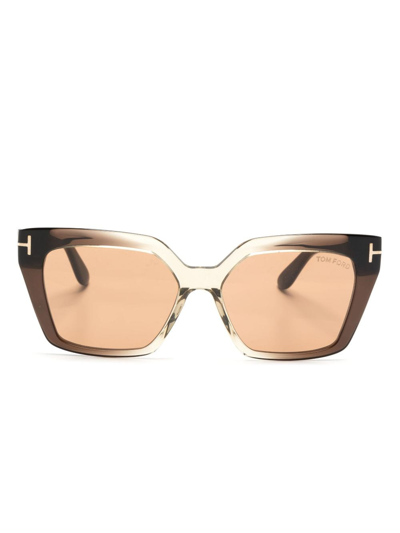 Tom Ford Winona Cat-eye Frame Sunglasses In 5347j