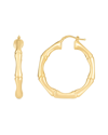 Italian Gold Bamboo Hoops